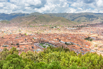 Fototapeta na wymiar Sacsayhuaman fortress, Inca ruins in Cusco or cuzco town, Peru