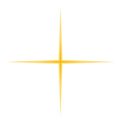 Yellow sparkling star, shiny flashes of fireworks, elements with various glowing light effects, stock vector illustration