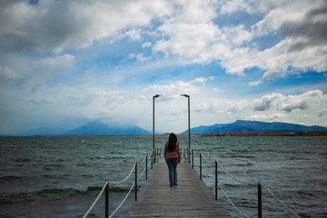 Woman on the pier