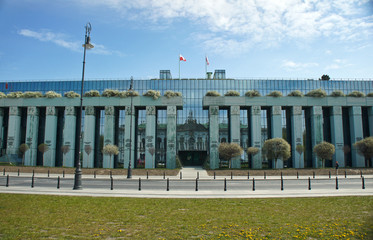 21 April 2019, Warsaw, Poland. Supreme Court of the Republic of Poland building in Warsaw city.