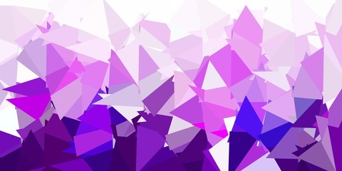 Dark purple vector triangle mosaic template.