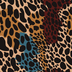 Leopard skin. Seamless spotted pattern.