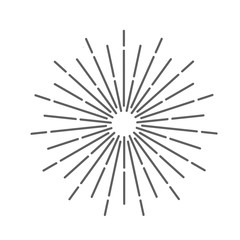 Fototapeta premium Retro Sun burst shape for your vintage design project. Sun ray frame vector design elements. Stock vector illustration