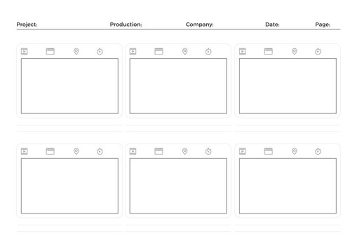 Storyboard Film Video Template for Movie Creation 