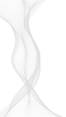 White abstract background. Fluttering white scarf. Waving on wind white fubric. 3D illustration