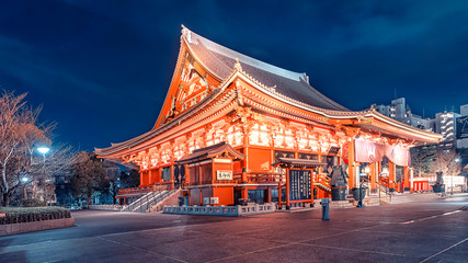Asakusa temple in the evening