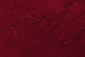 Abstract background in the form of crimson worn rough plaster