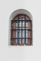 Prison window with bars