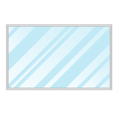 Obraz premium Mirror isolated Interior decoration in frame, circle and oval shape. Rectangle furniture vector element. Blank space for reflection.