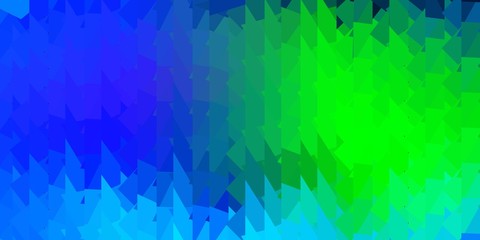 Light blue, green vector polygonal pattern.
