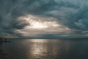 clouds over the sea