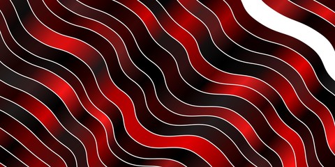 Dark Red vector template with curved lines. Colorful illustration in abstract style with bent lines. Pattern for commercials, ads.