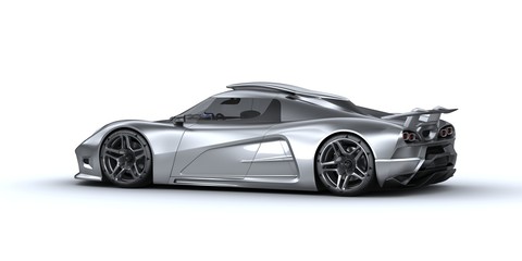 Fototapeta na wymiar 3D rendering of a brand-less generic cars in studio environment 
