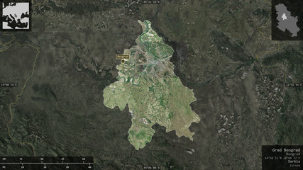 Grad Beograd, Serbia - composition. Satellite