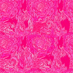 Colorful abstract seamless pattern. Pink flower petals