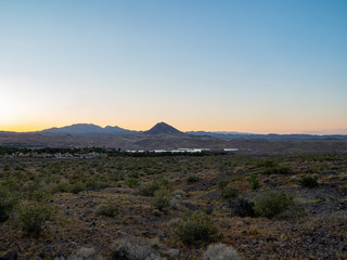 Obraz premium Rural landscape of the Lake Mead area