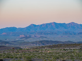 Fototapeta na wymiar Rural landscape of the Lake Mead area