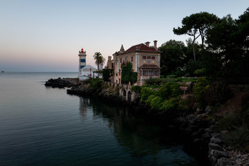 Landscape with the lighthouse of Santa Maria in Caiscas.