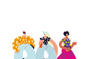 Urban people with casual cloth vector design