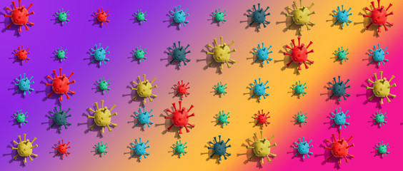 Viral epidemic influenza and Coronavirus Covid-19 concept