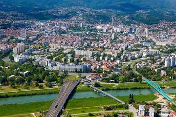 The bridges across the Sava River in Zagreb