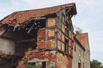 The ruins of an old house