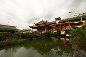 chinese pavilion in the park
