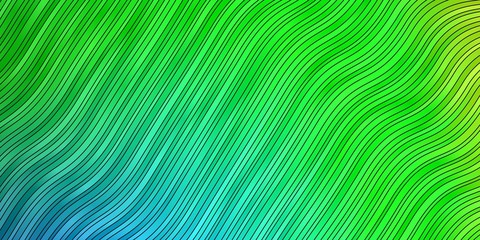 Light Blue, Green vector layout with curves. Abstract gradient illustration with wry lines. Smart design for your promotions.