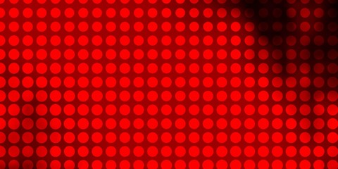 Dark Red vector texture with circles. Illustration with set of shining colorful abstract spheres. Design for your commercials.