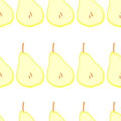 Seamless pattern with pears. Vector illustration