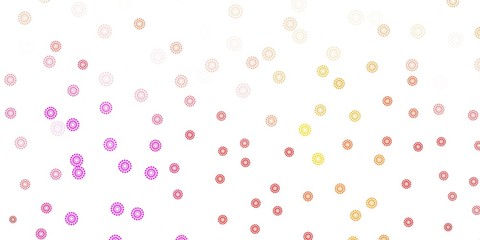 Light pink, yellow vector natural backdrop with flowers.
