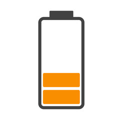 Battery charge level indicator bar icon, full, empty or loading on white for design, stock vector illustration