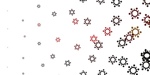 Light multicolor vector template with flu signs.