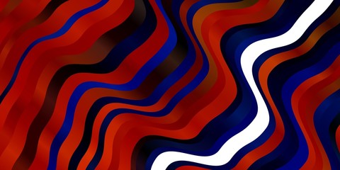 Dark Blue, Yellow vector pattern with wry lines. Colorful illustration in circular style with lines. Smart design for your promotions.