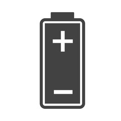 Battery charge level indicator bar icon, full, empty or loading on white for design, stock vector illustration