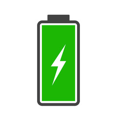 Battery charge level indicator bar icon, full, empty or loading on white for design, stock vector illustration