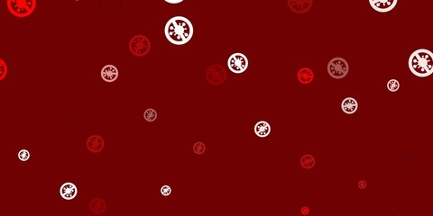 Light red vector texture with disease symbols.