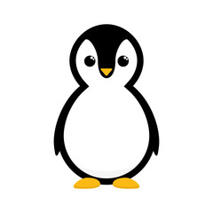 Cartoon penguin. Cute animal vector illustration isolated on white
