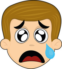 Vector illustration of the face of a nice cartoon man