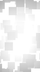 White abstract background. Misty backdrop with grey squares. 3D illustration