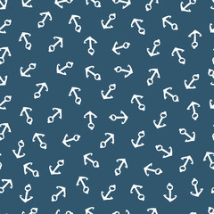 Seamless pattern with sea elements