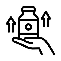 jar of vitamins to enhance immunity icon vector. jar of vitamins to enhance immunity sign. isolated contour symbol illustration