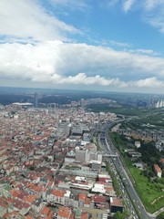 aerial view of the city