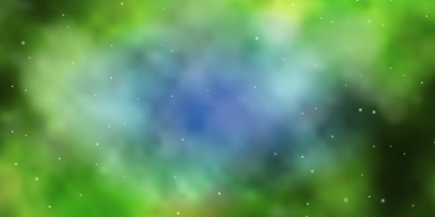 Obraz premium Light Blue, Yellow vector pattern with abstract stars. Decorative illustration with stars on abstract template. Best design for your ad, poster, banner.