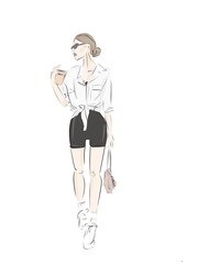 woman fashion sketch