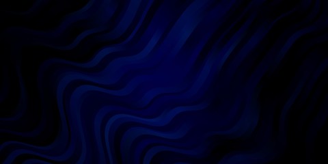 Obraz premium Dark BLUE vector template with wry lines. Colorful illustration, which consists of curves. Smart design for your promotions.