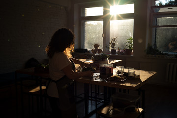 Girl Making Florarium
