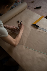 Man cut glass
