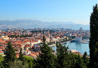 Fototapeta premium Split panoramic view, Dalmatia, Croatia