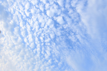 Beautiful clouds in the sky on a clear day.